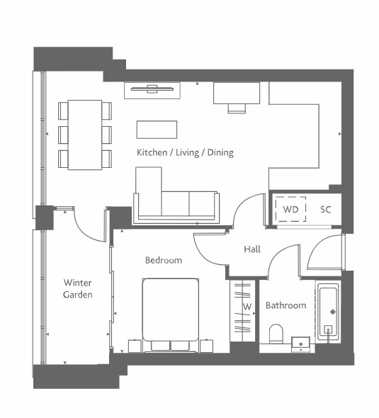 1 Bed