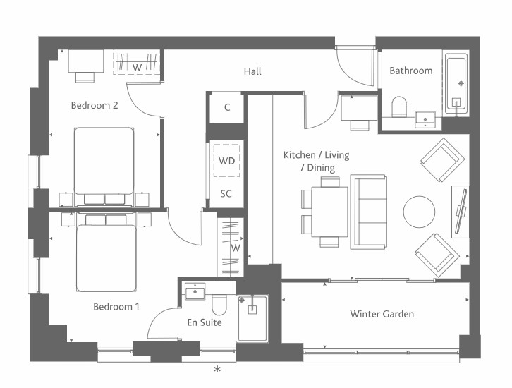 2 Bed