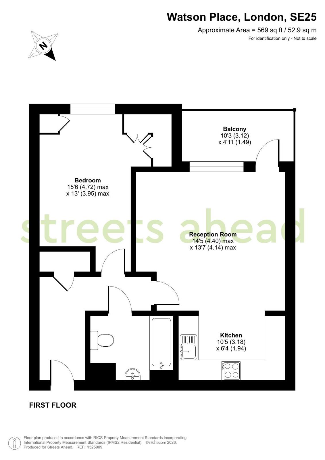 Watson Place, London floor plan 1