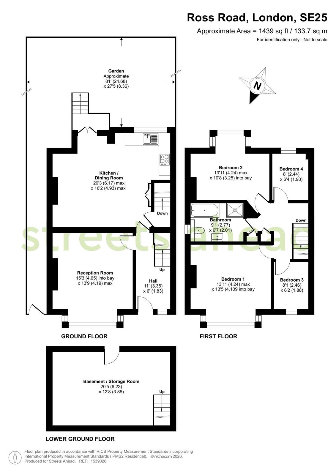 Ross Road, London floor plan 1